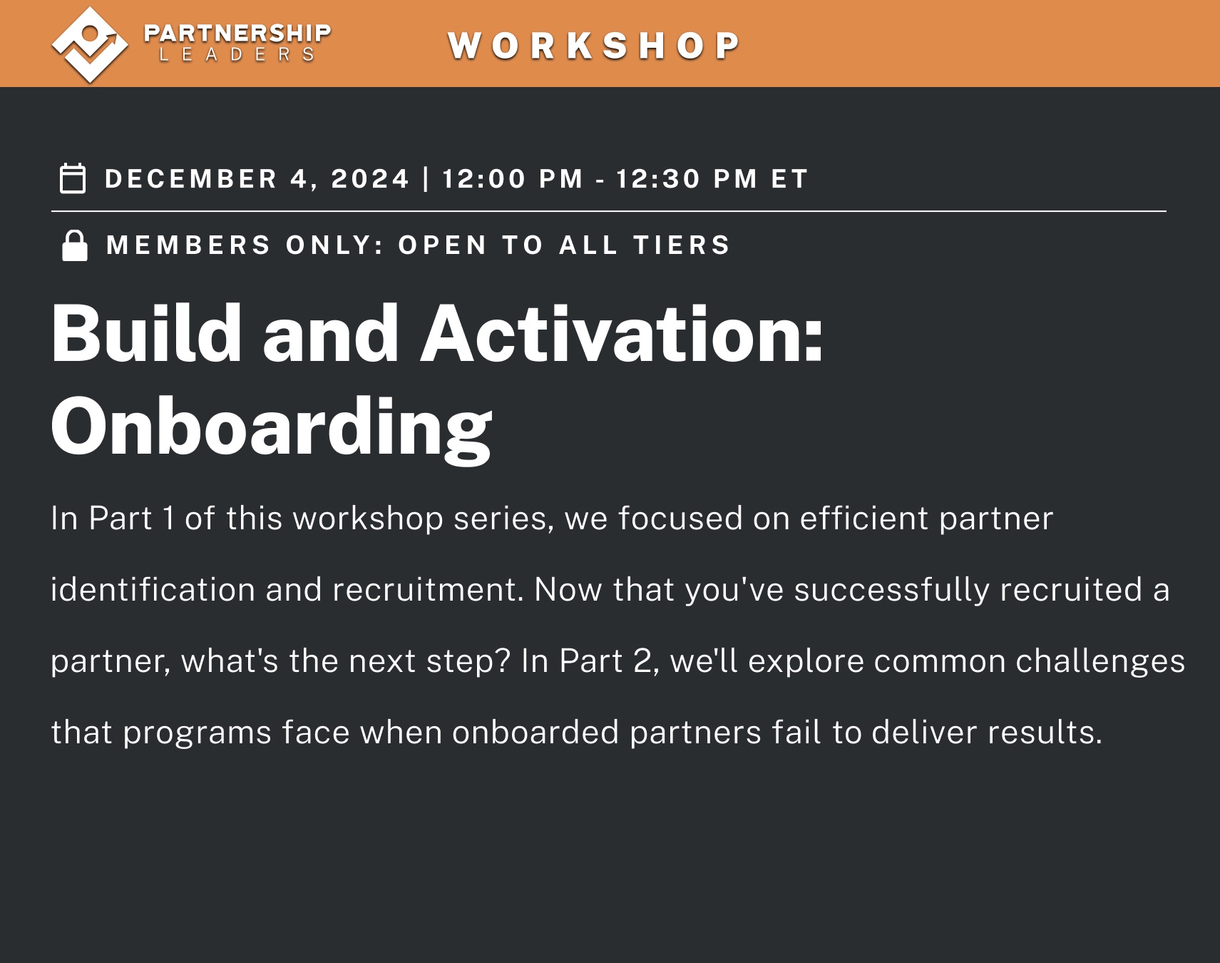 Build and Activate: Part 2 — Onboarding